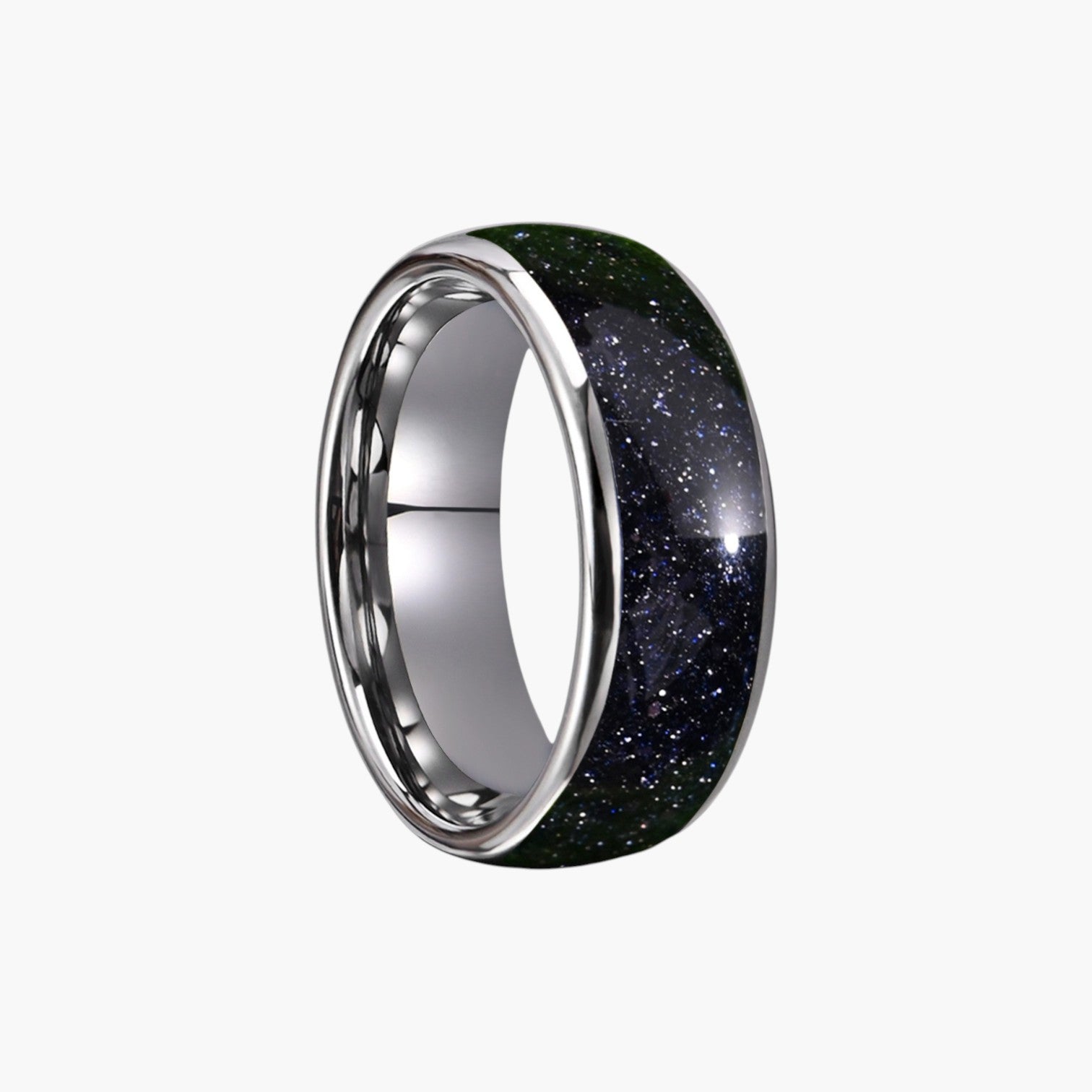 Anel Céu Estrelado em Aço de Tungsténio