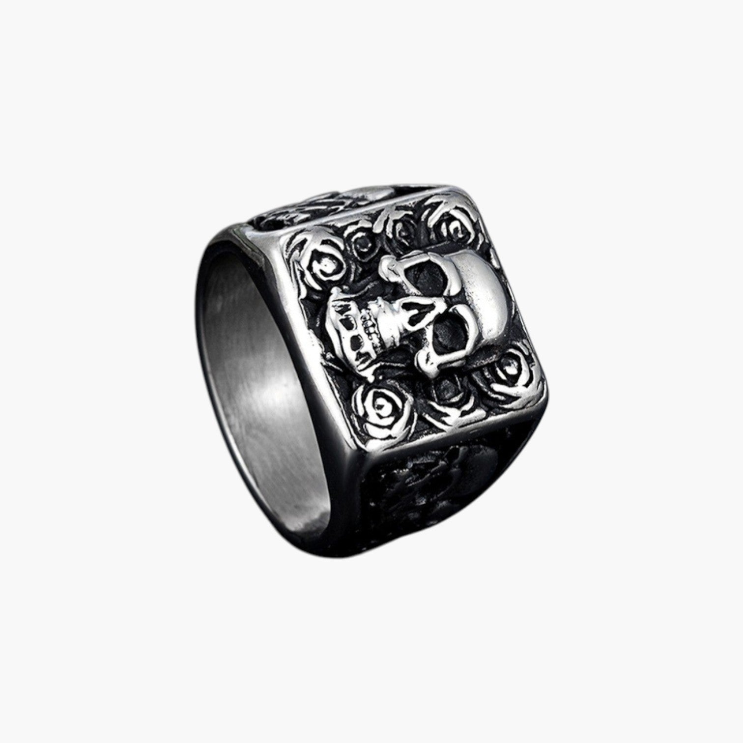 Anel Skull em Aço Inoxidável 316L