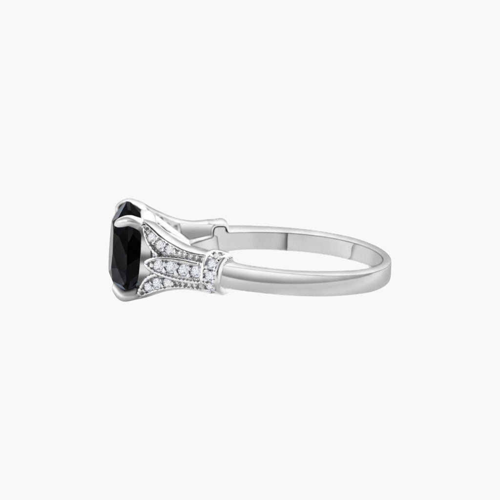 Anel Eclipse em Prata 925 com Moissanite