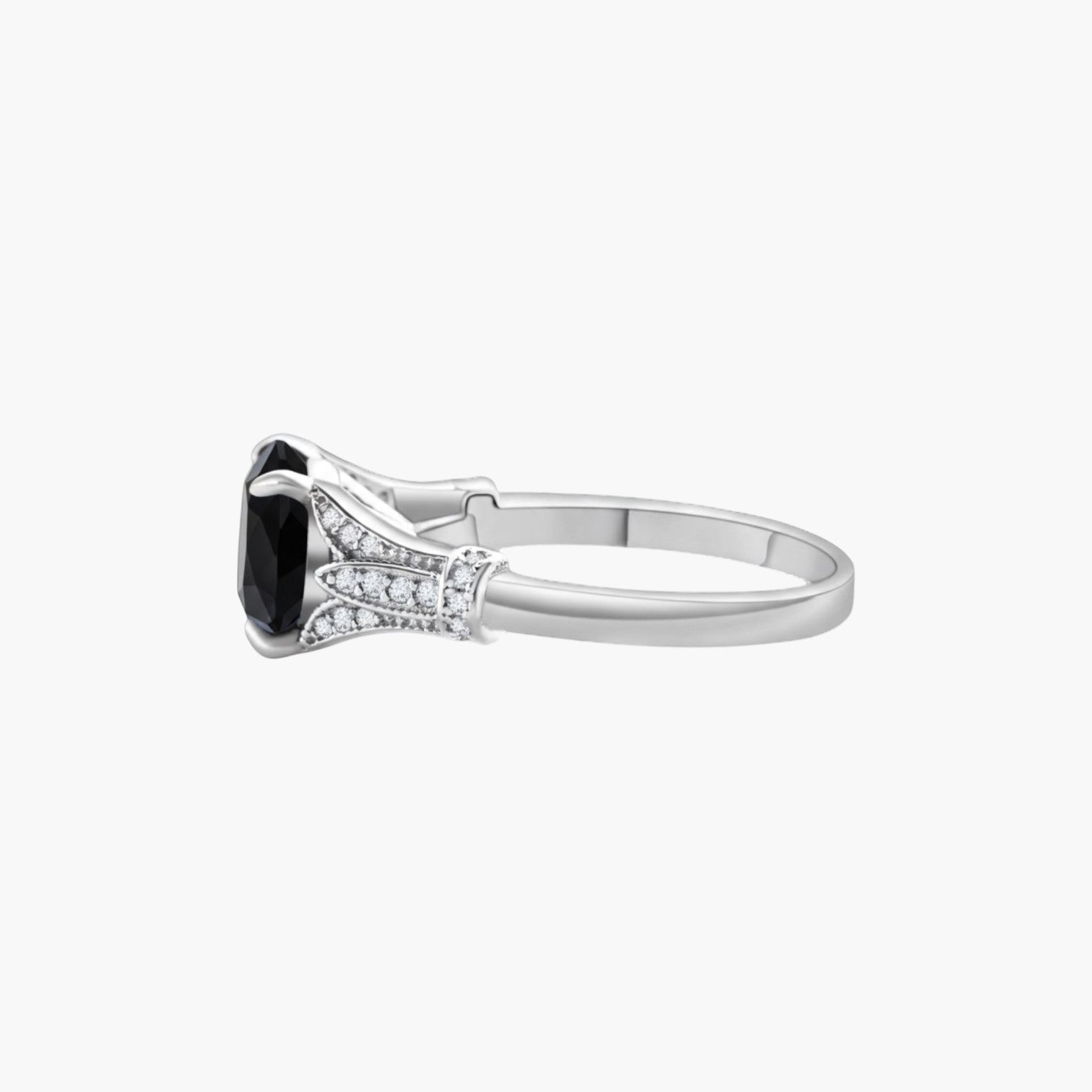 Anel Eclipse em Prata 925 com Moissanite