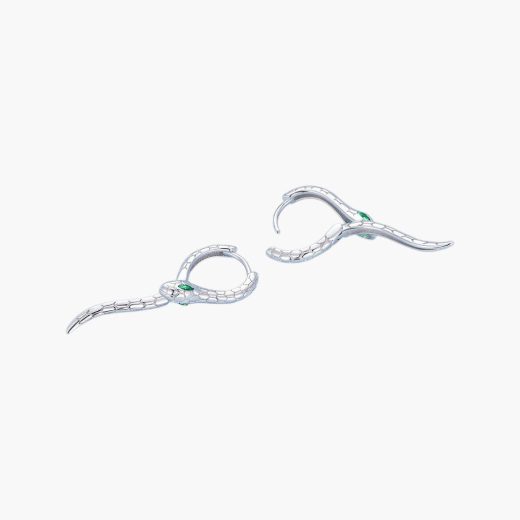 Brincos Snake em Prata 925 com Zircónia
