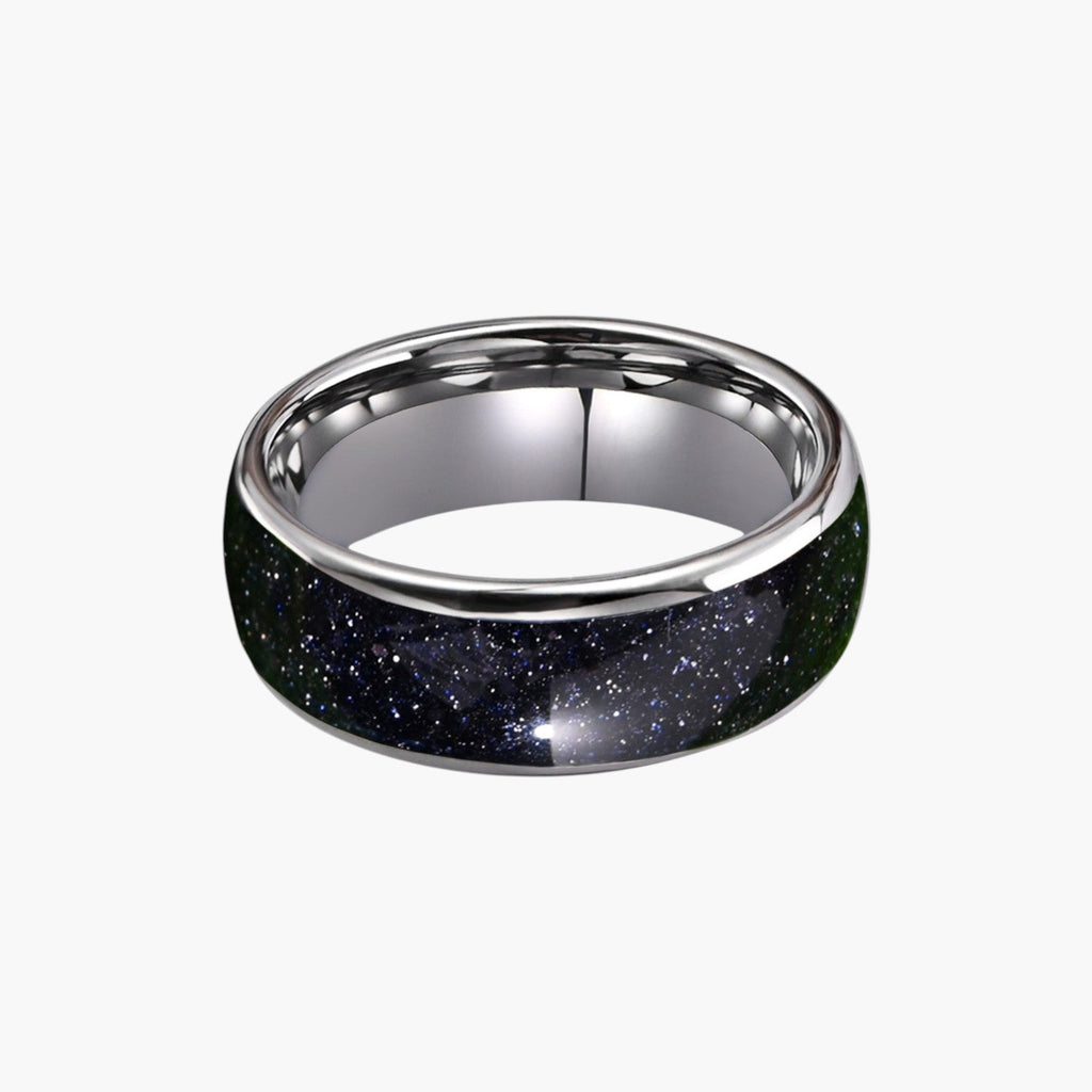 Sternenhimmel-Ring aus Wolframstahl