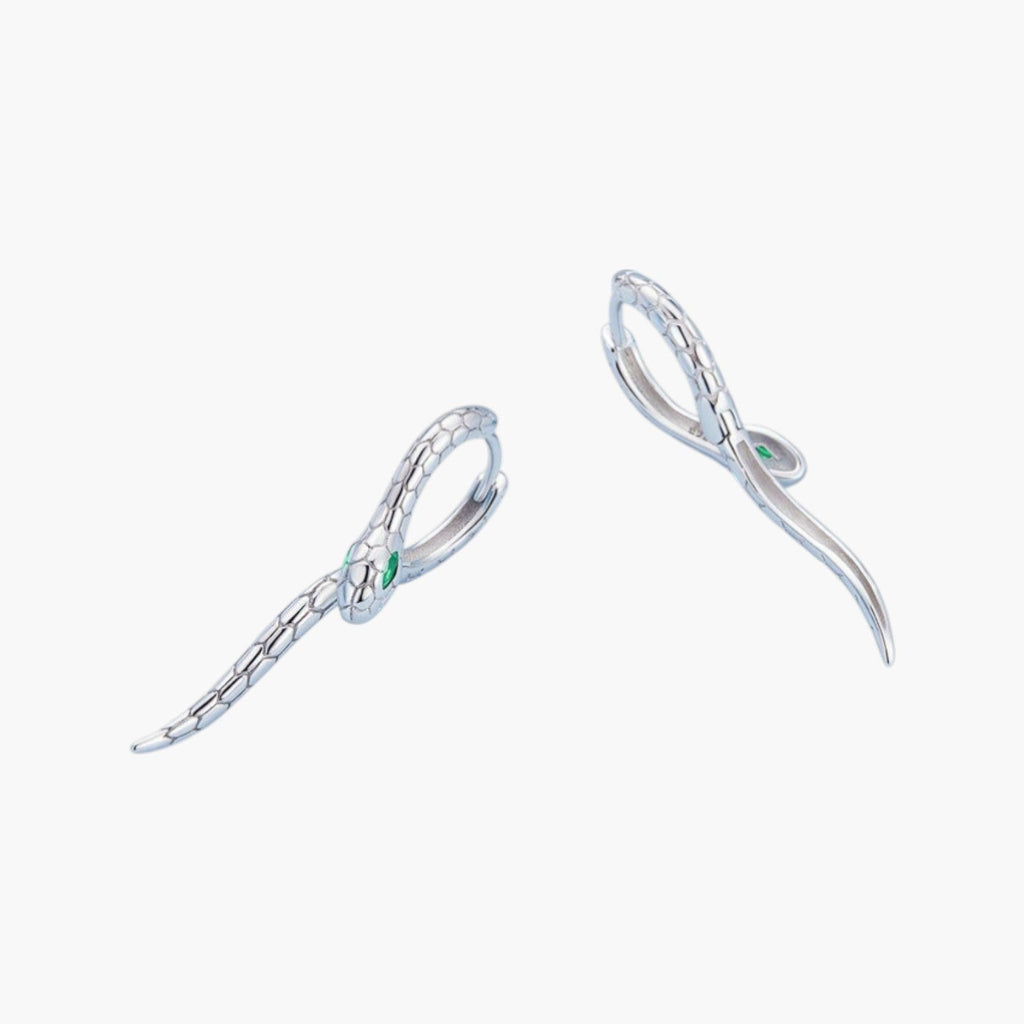 Brincos Snake em Prata 925 com Zircónia