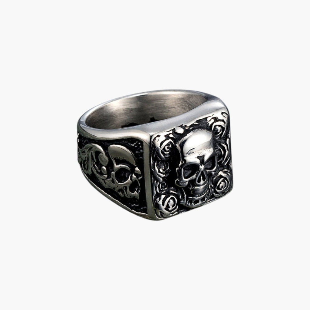 Totenkopfring aus Edelstahl 316L