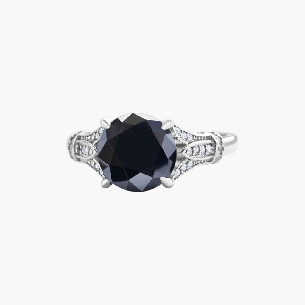 Anel Eclipse em Prata 925 com Moissanite