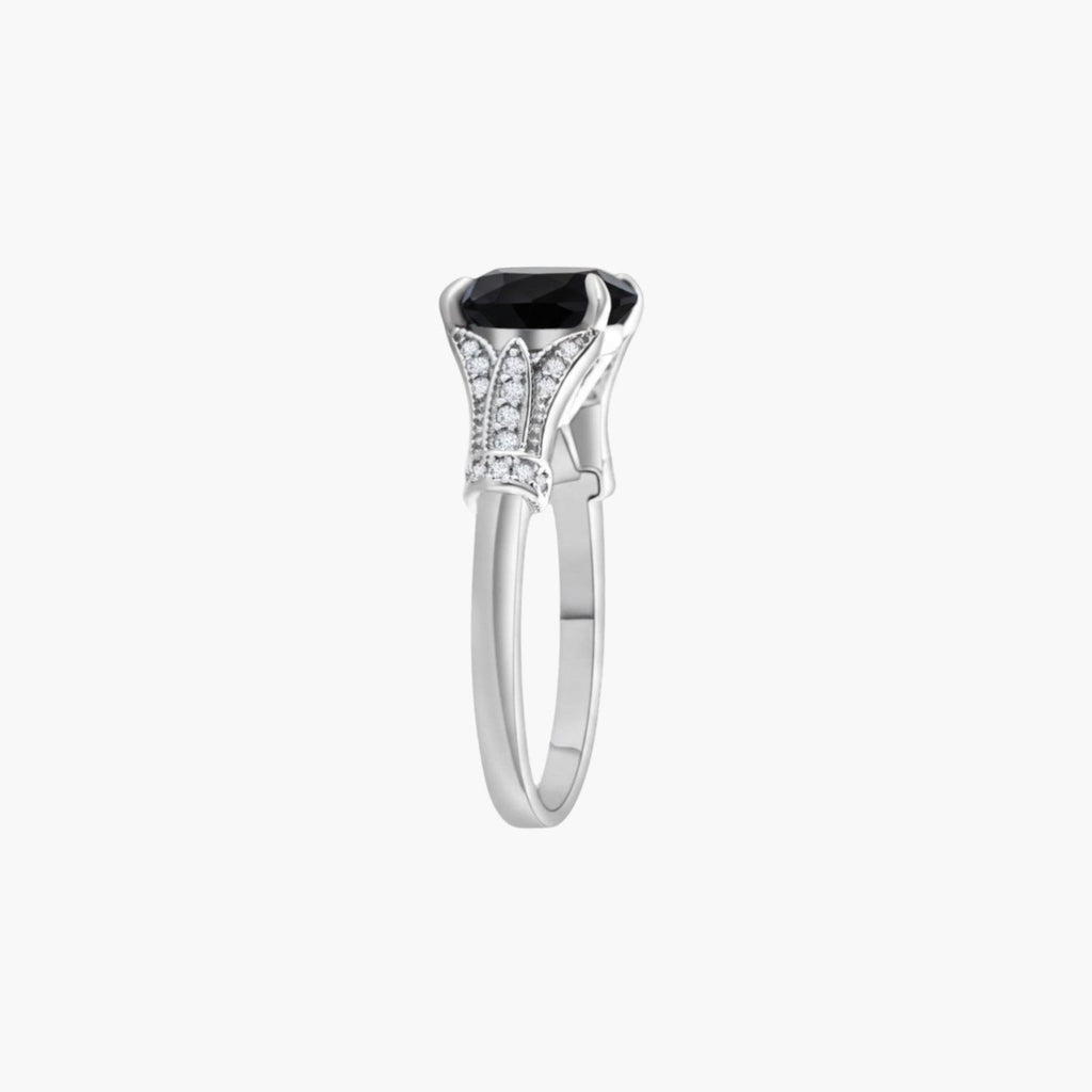 Anel Eclipse em Prata 925 com Moissanite