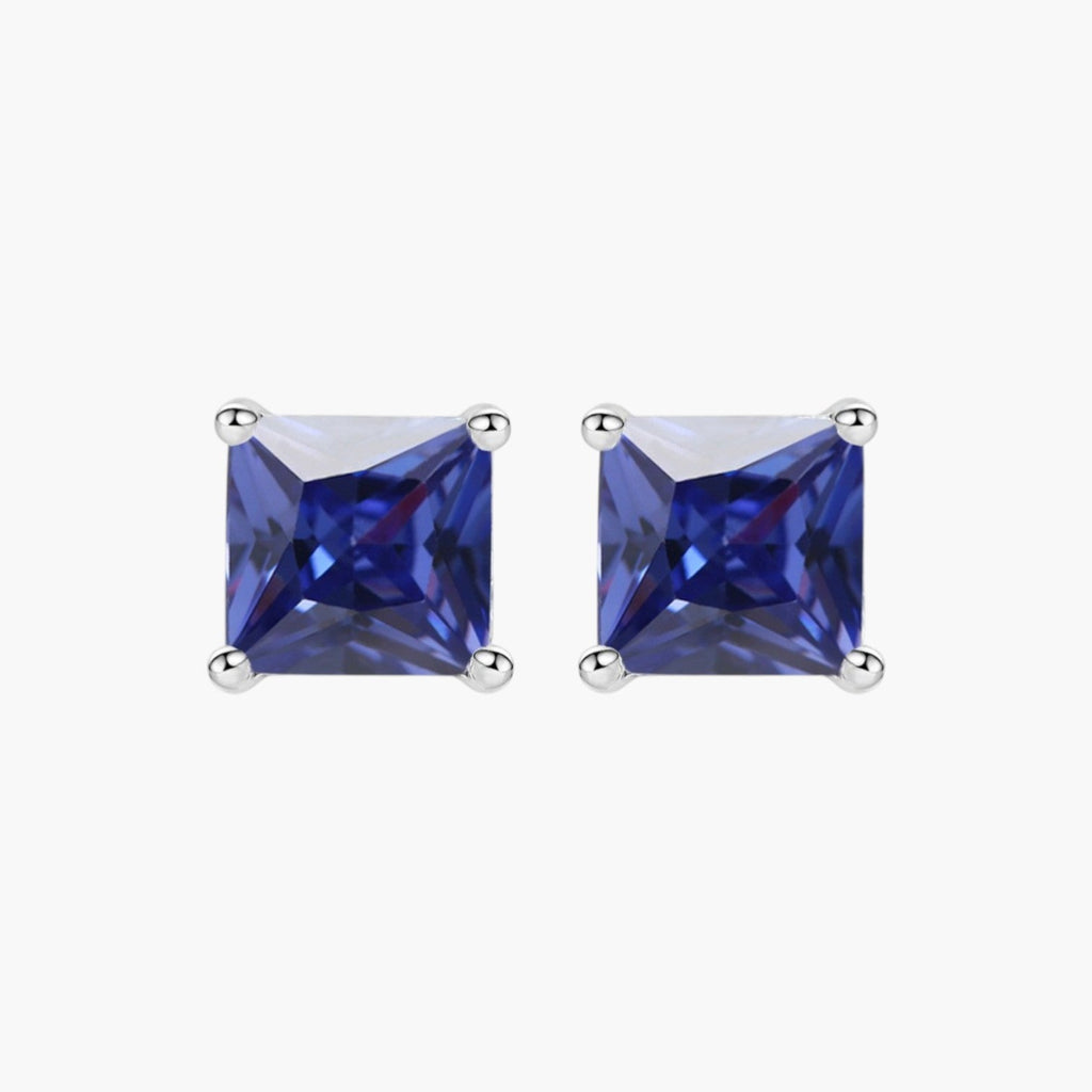 Pendientes Cuadrados de Plata 925 con Circonita