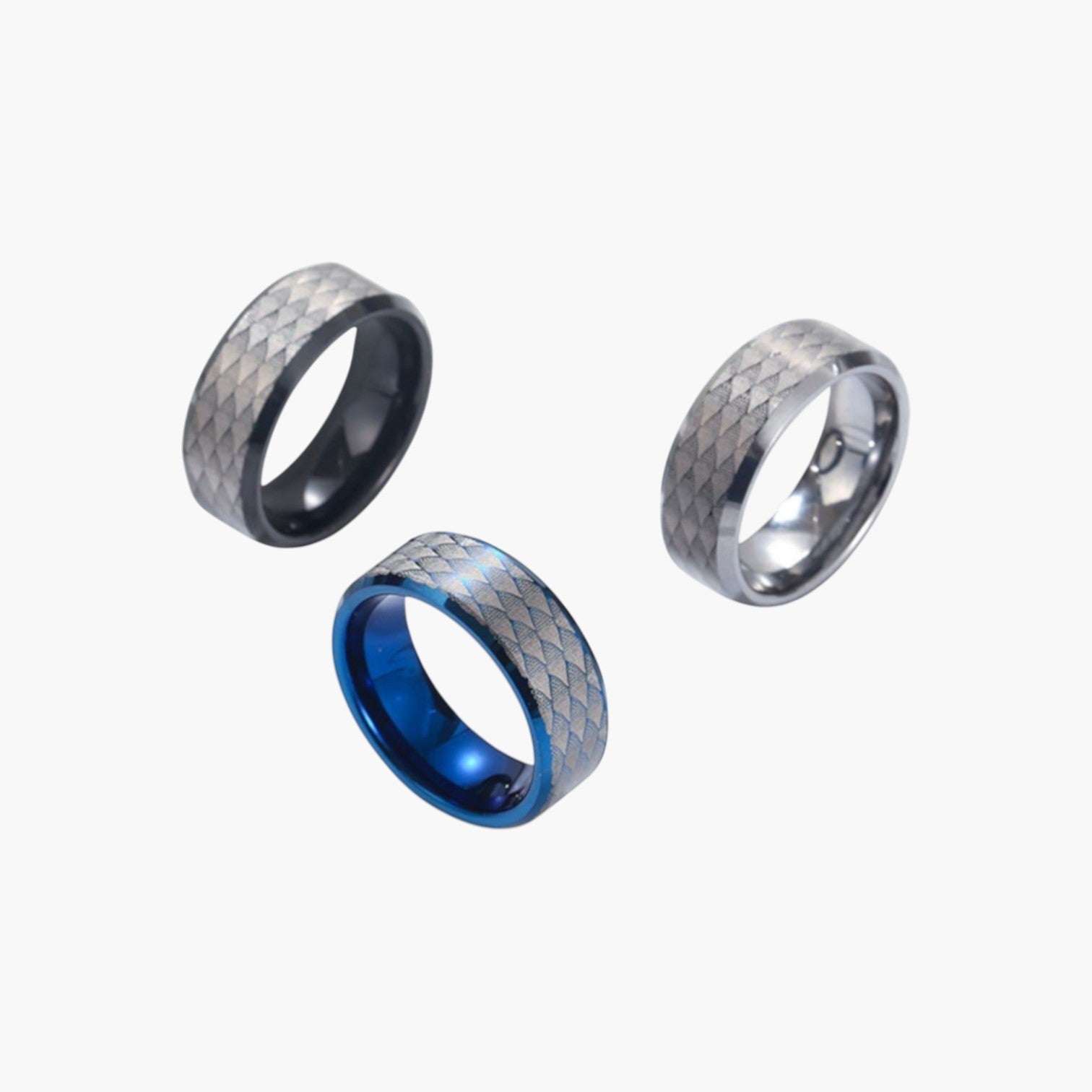 Anel Diamantado em Aço de Tungsténio