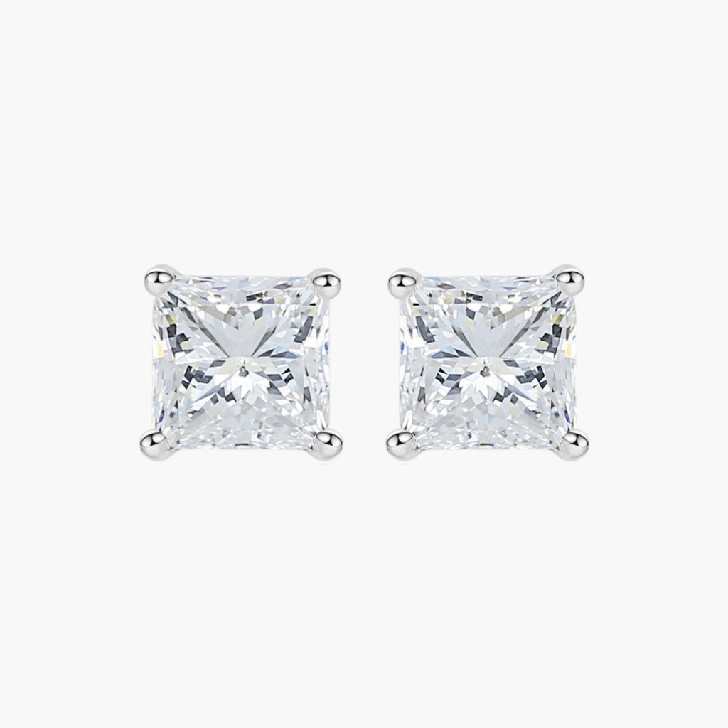 Pendientes Cuadrados de Plata 925 con Circonita