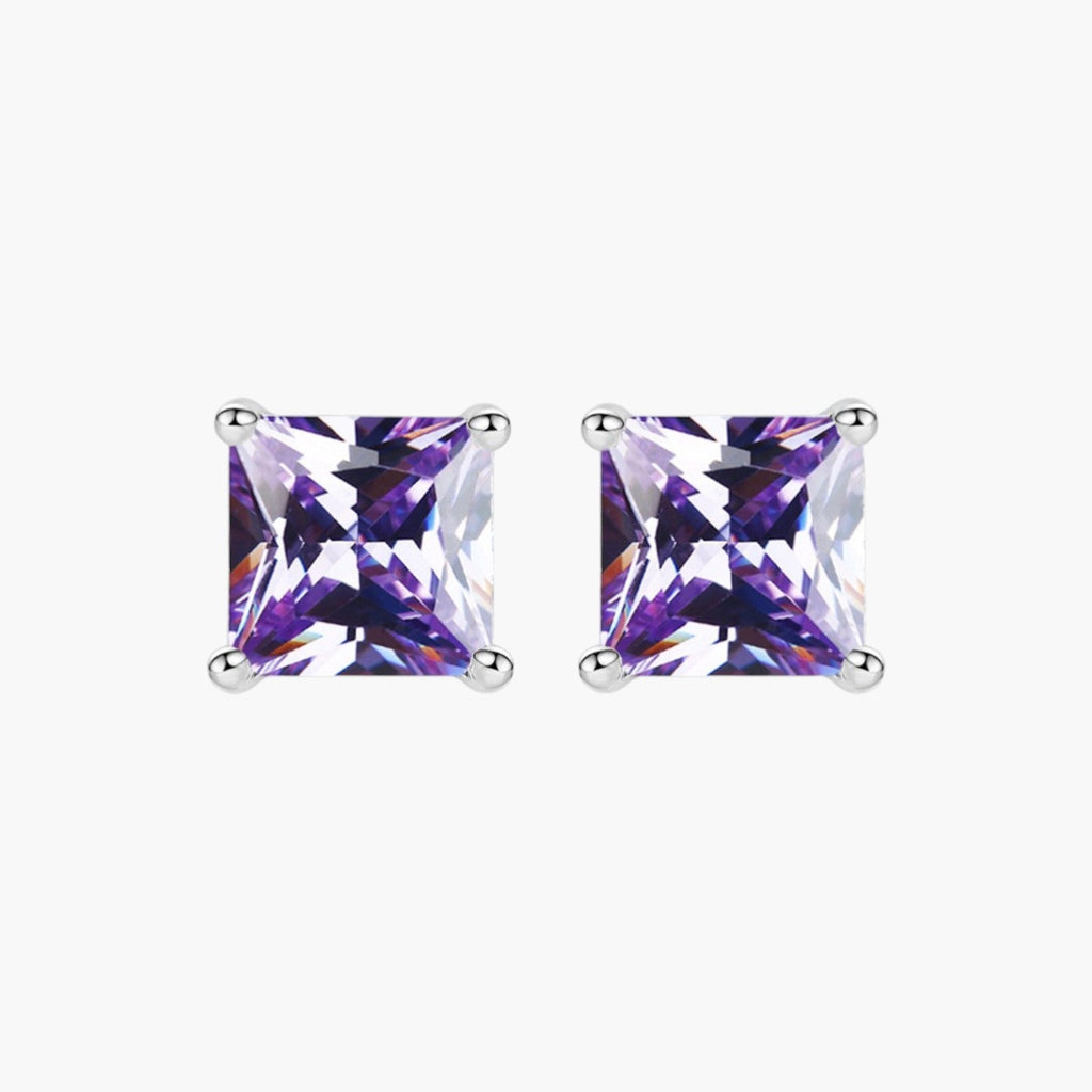 Pendientes Cuadrados de Plata 925 con Circonita