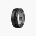 Wolframstahlring mit Meteorit