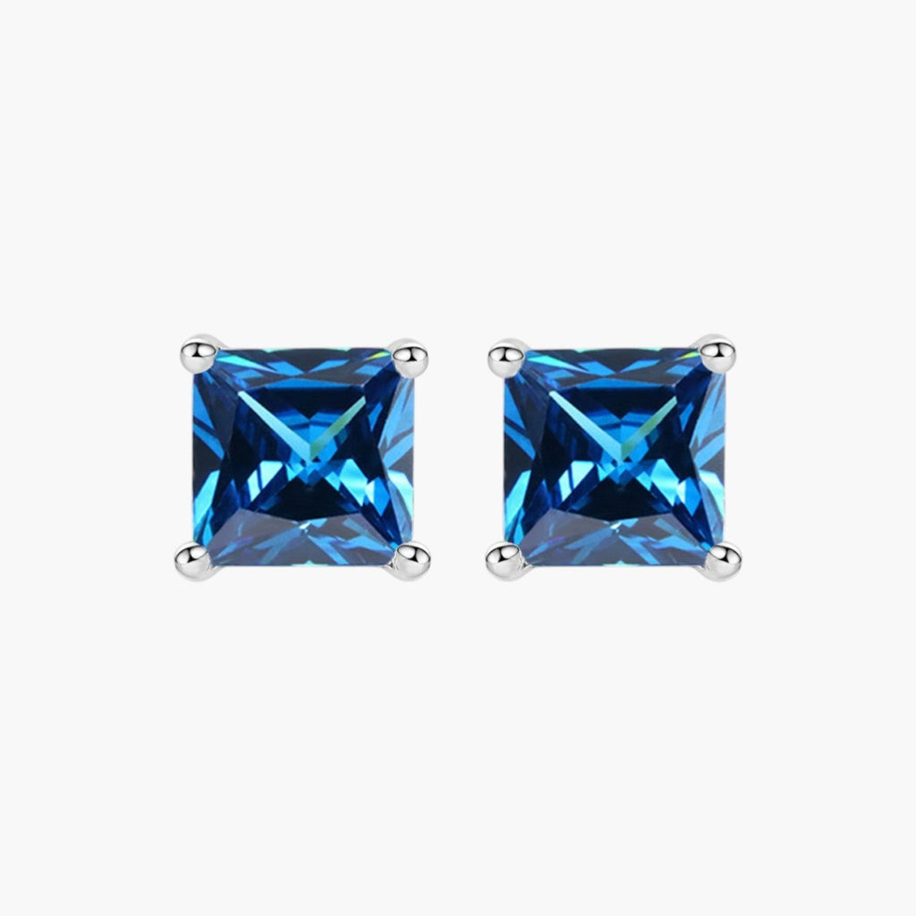 Pendientes Cuadrados de Plata 925 con Circonita