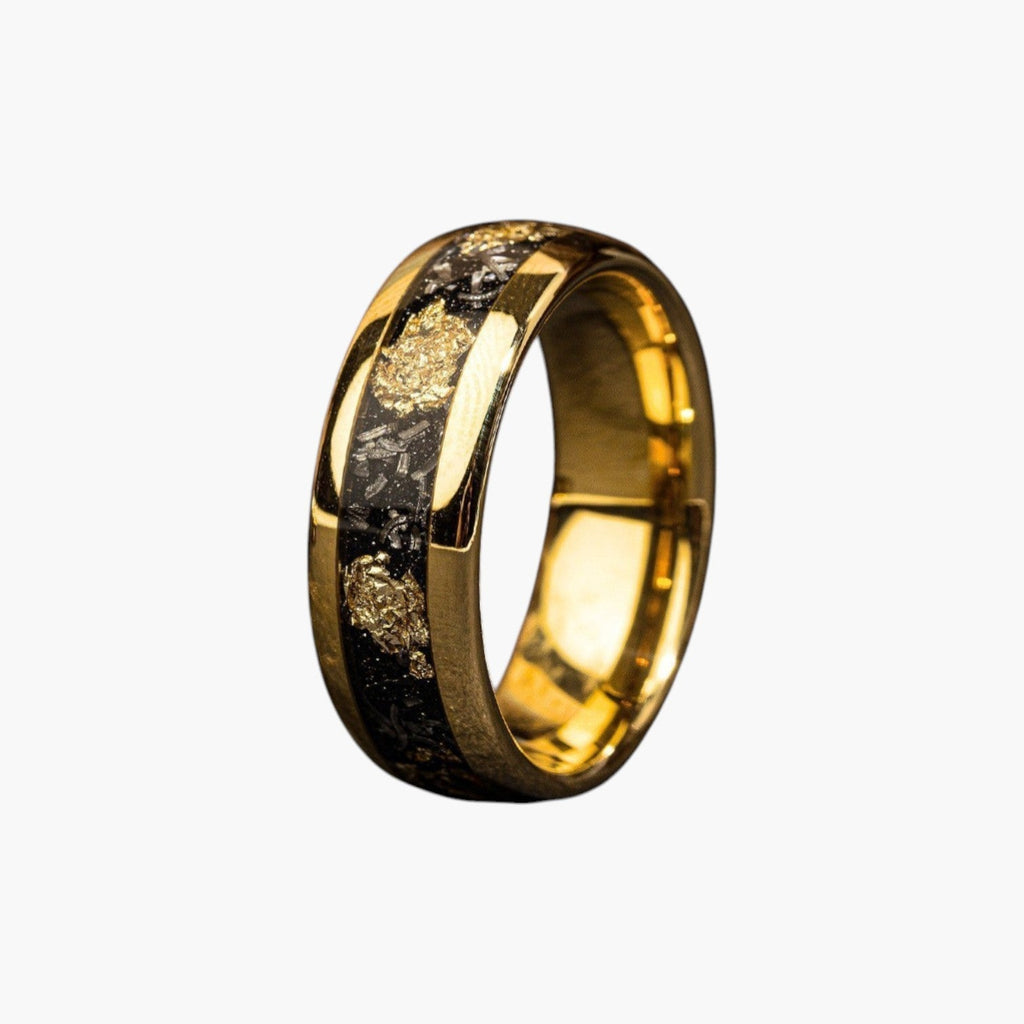 Sternförmiger goldener Ring aus Edelstahl