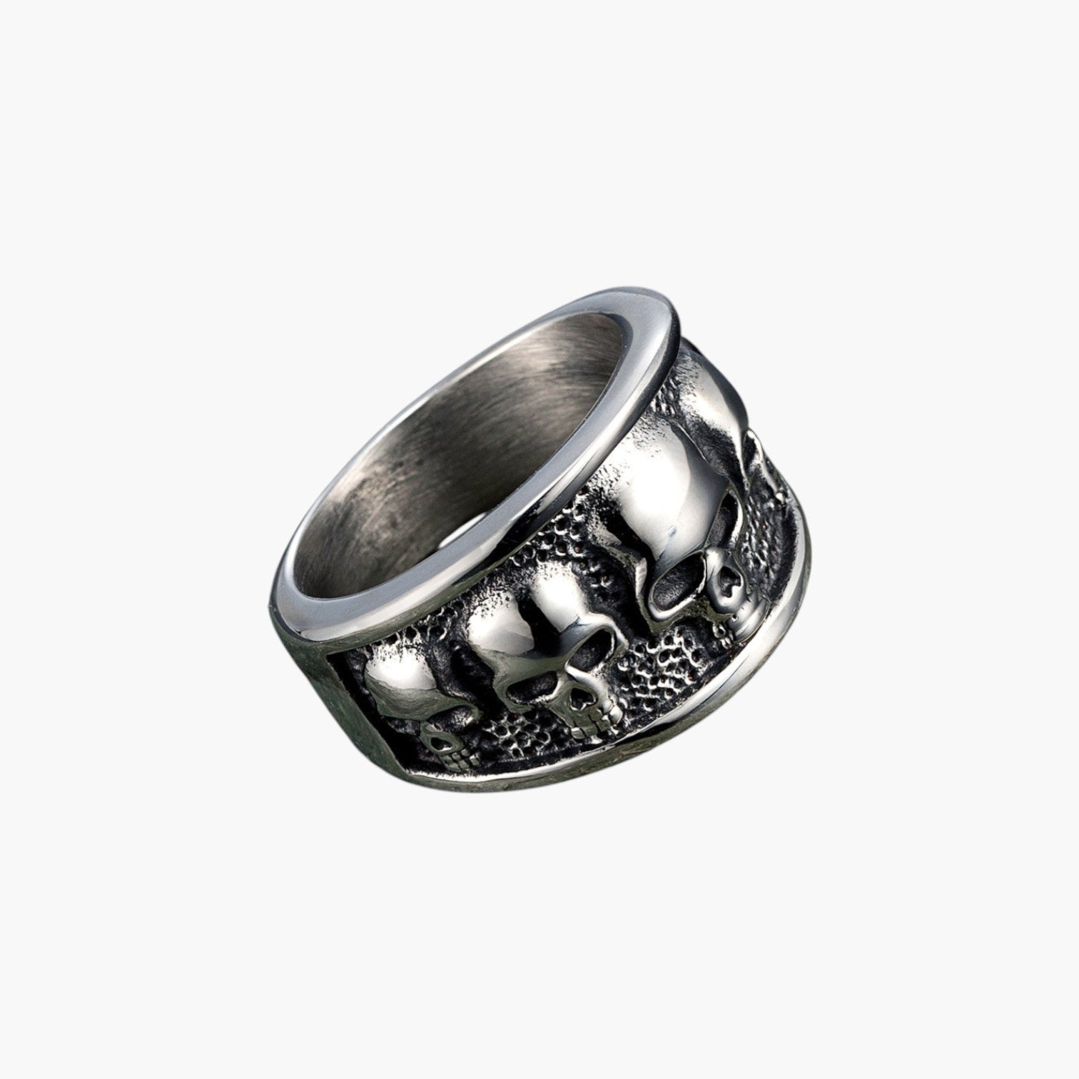 Anel Skull em Aço Inoxidável 316L