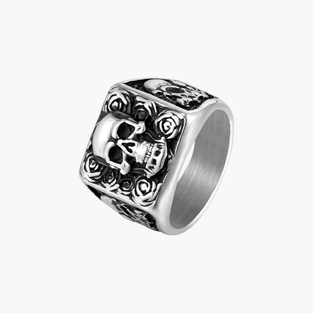 Totenkopfring aus Edelstahl 316L