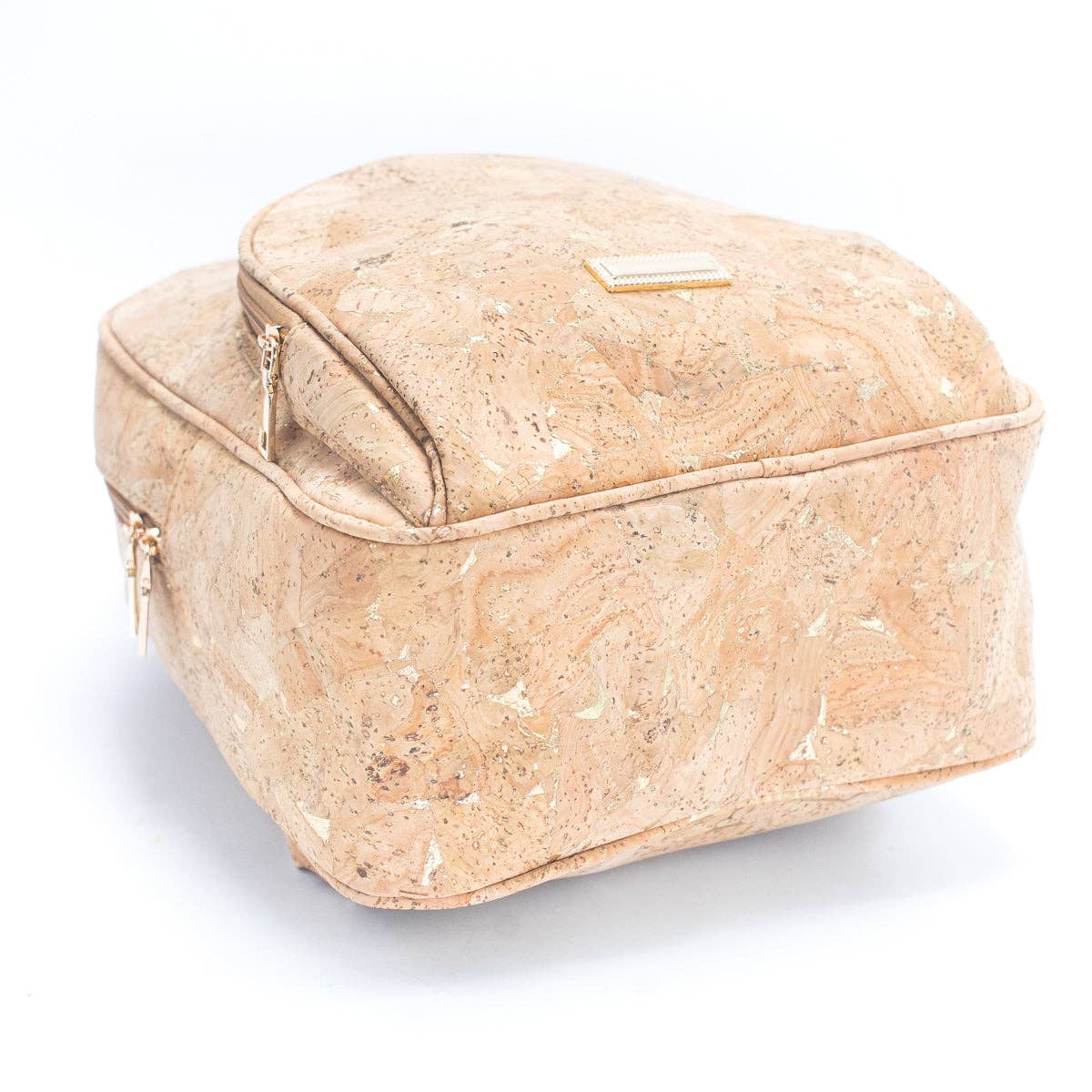 Rucksack aus Naturkork „Molten Gold“ mit Überschlag, für Damen, BAG-2260