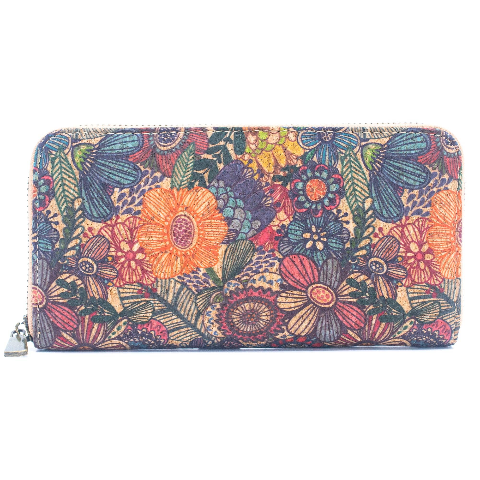 Various patterns natural cork women zipper card wallet- Vegan Cork Wallet BAG-2219