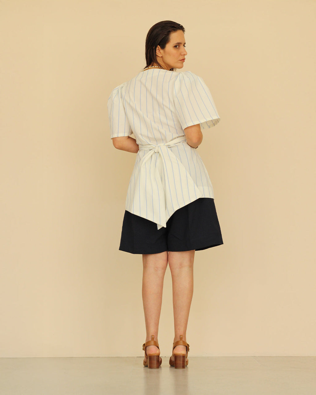 Blusa | Honey “stripes” cinto e manga extra large Adulto