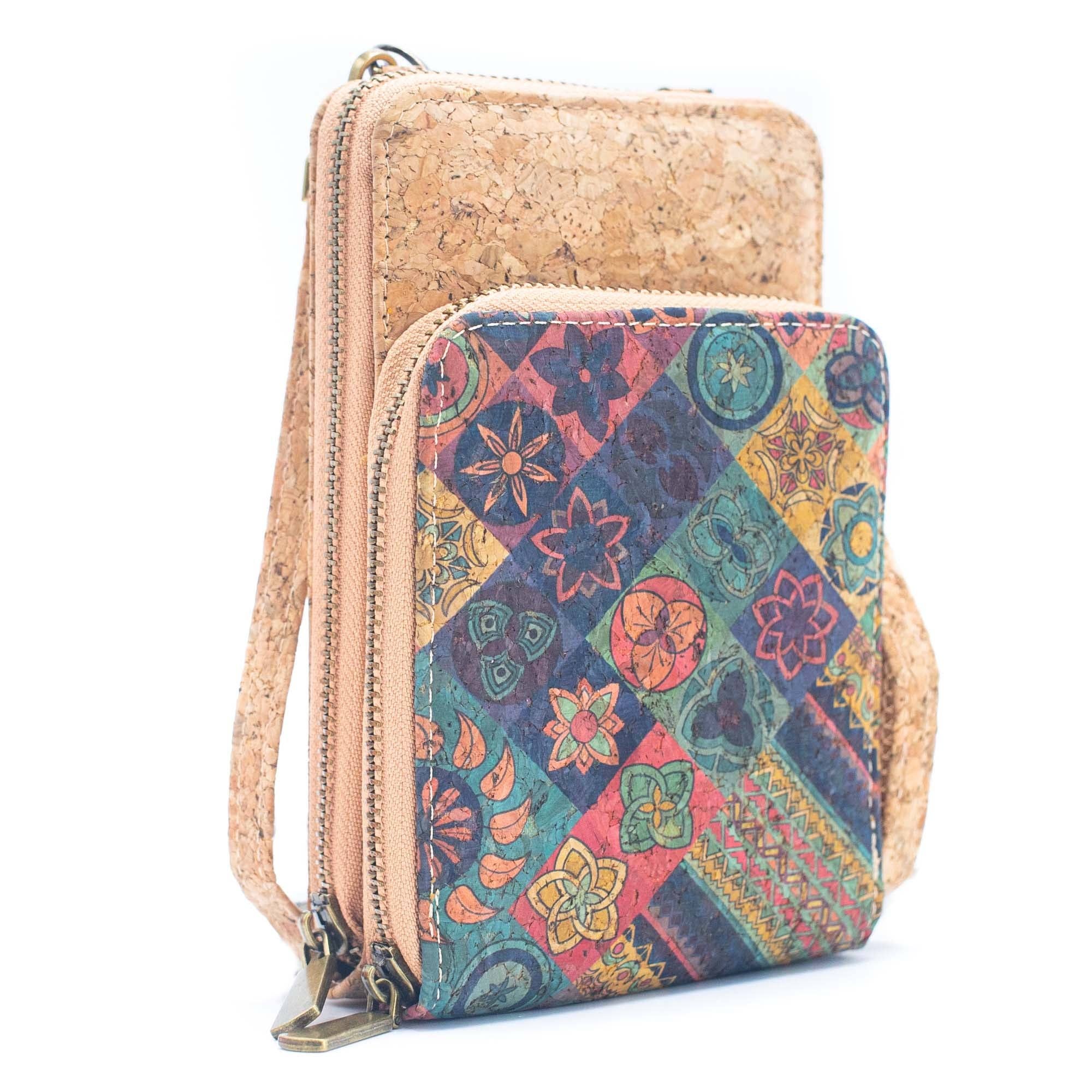Natural Cork Women's Crossbody Phone Wallet BAGD-2240