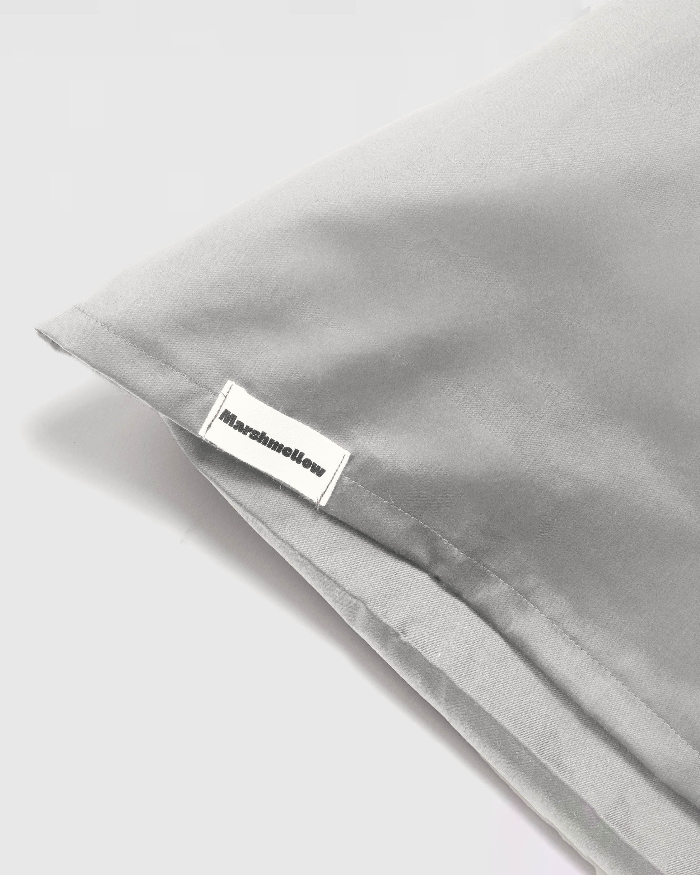Funda de almohada - satén 300 hilos (Gris)