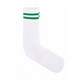 Sportsocken - Doppelstreifen weiß/grün