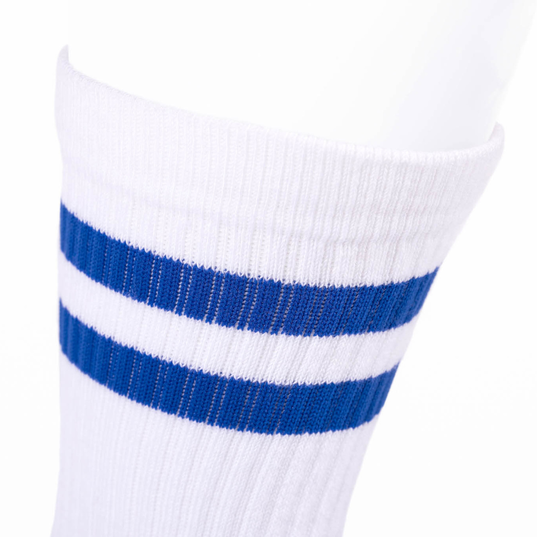 Athletic socks  - Double stripes white/blue