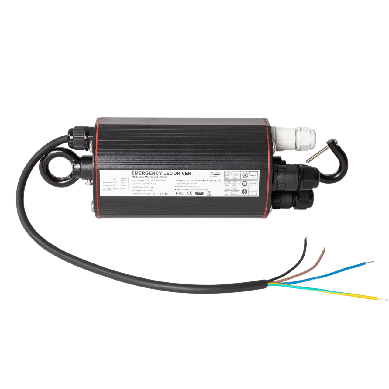 Kit de emergência para luminárias UFO High Bay dimerizáveis de 1 a 10 V