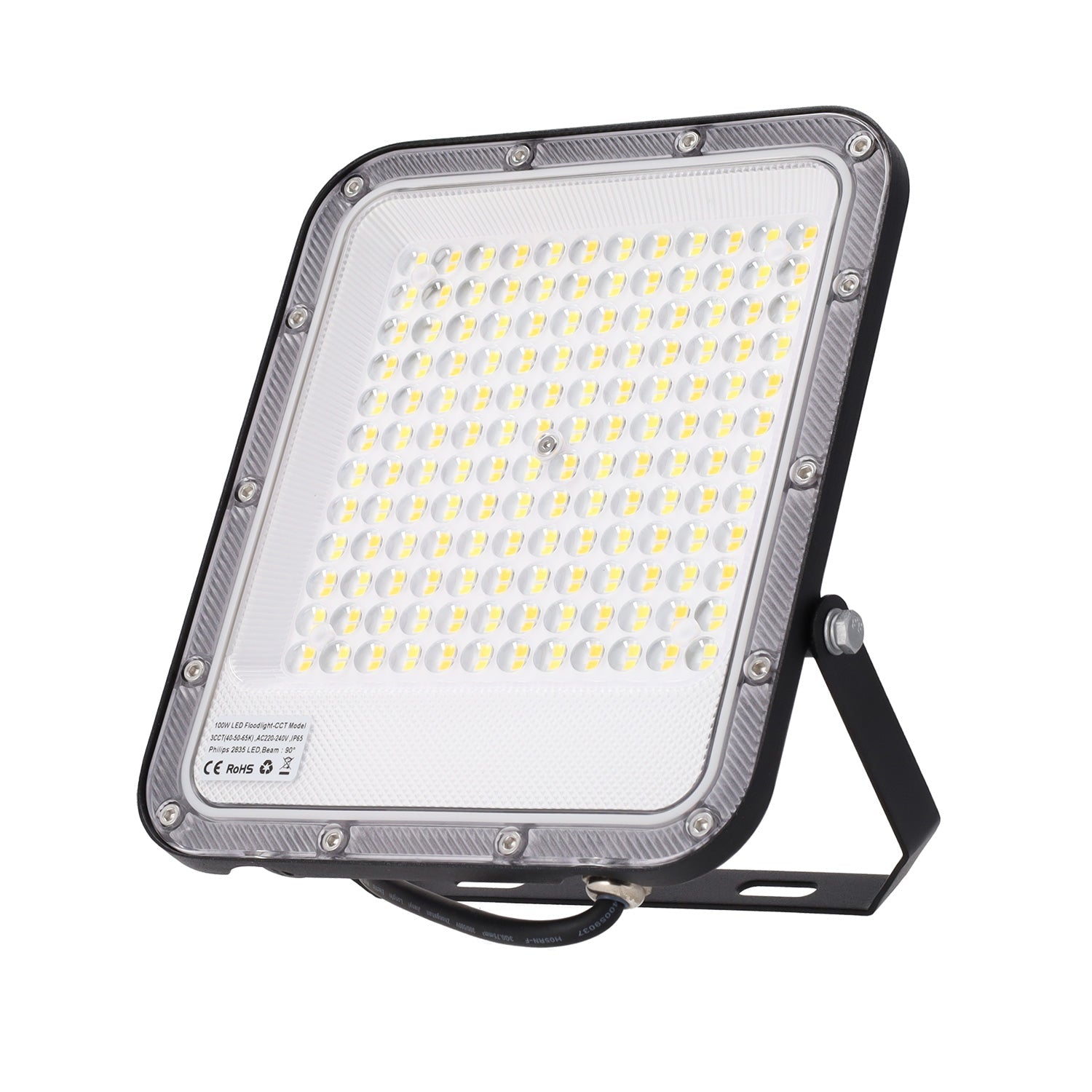 Refletor LED 100W 110Lm/W 90º 220-240VAC IP65 CCT (Tom de Luz Regulável) 4000/5000/6500ºK