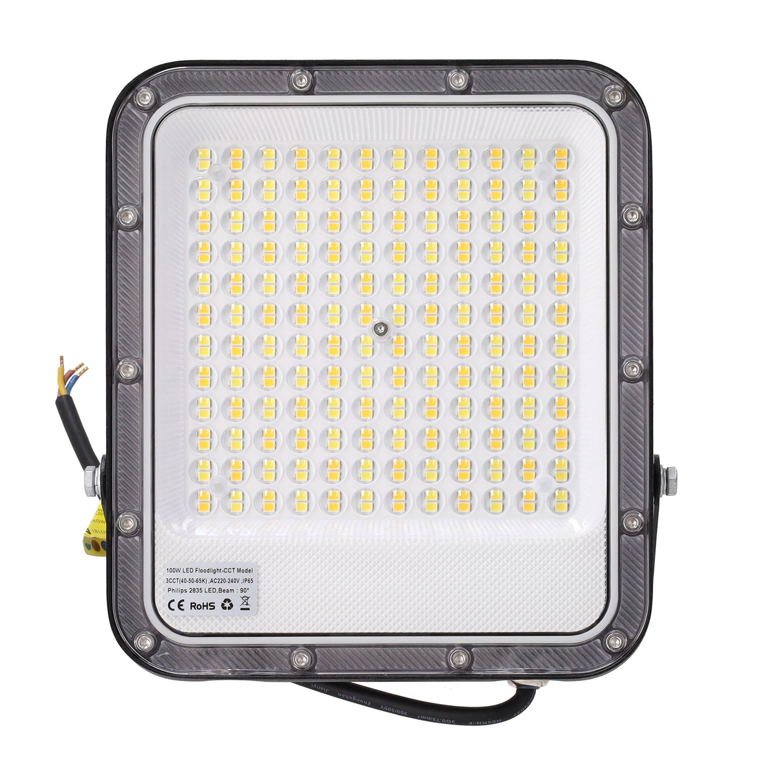 Refletor LED 100W 110Lm/W 90º 220-240VAC IP65 CCT (Tom de Luz Regulável) 4000/5000/6500ºK
