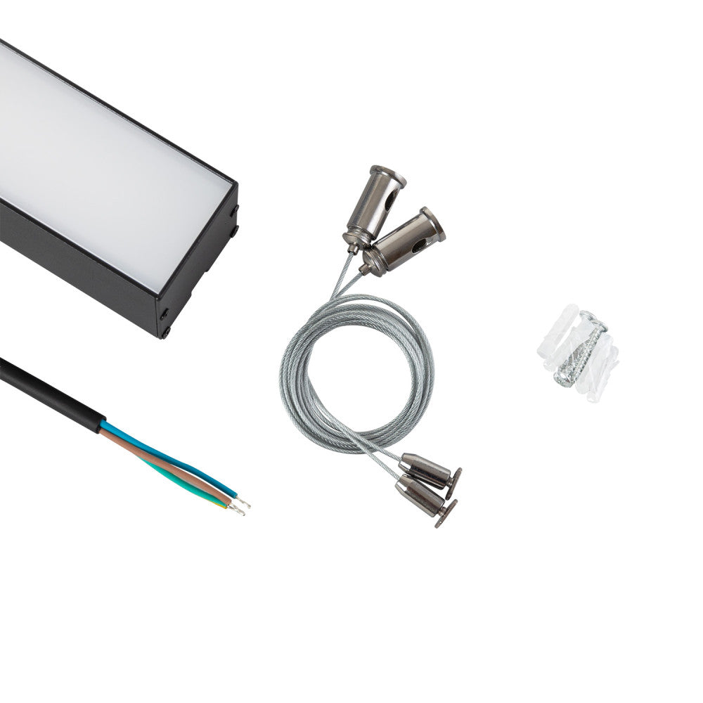 Luminária Linear LED Philips 2835 60Cm 20W 2700ºK IP40 Acabamento Preto [1916-NSLNL600MM-P-WW]