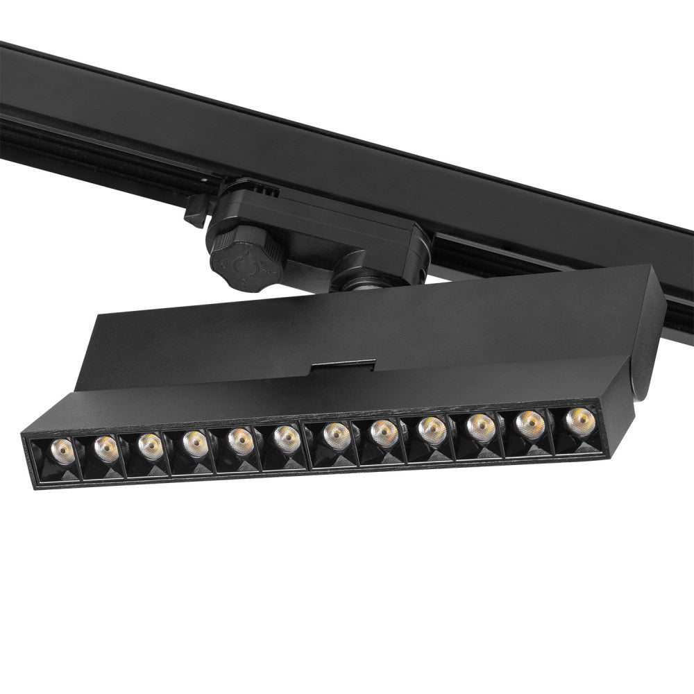 Epistar 5054 12W 1200Lm CCT (tom de luz regulável) TRIAC Luminária de trilho linear LED trifásica [1916-TL-12W-3F-CCT]