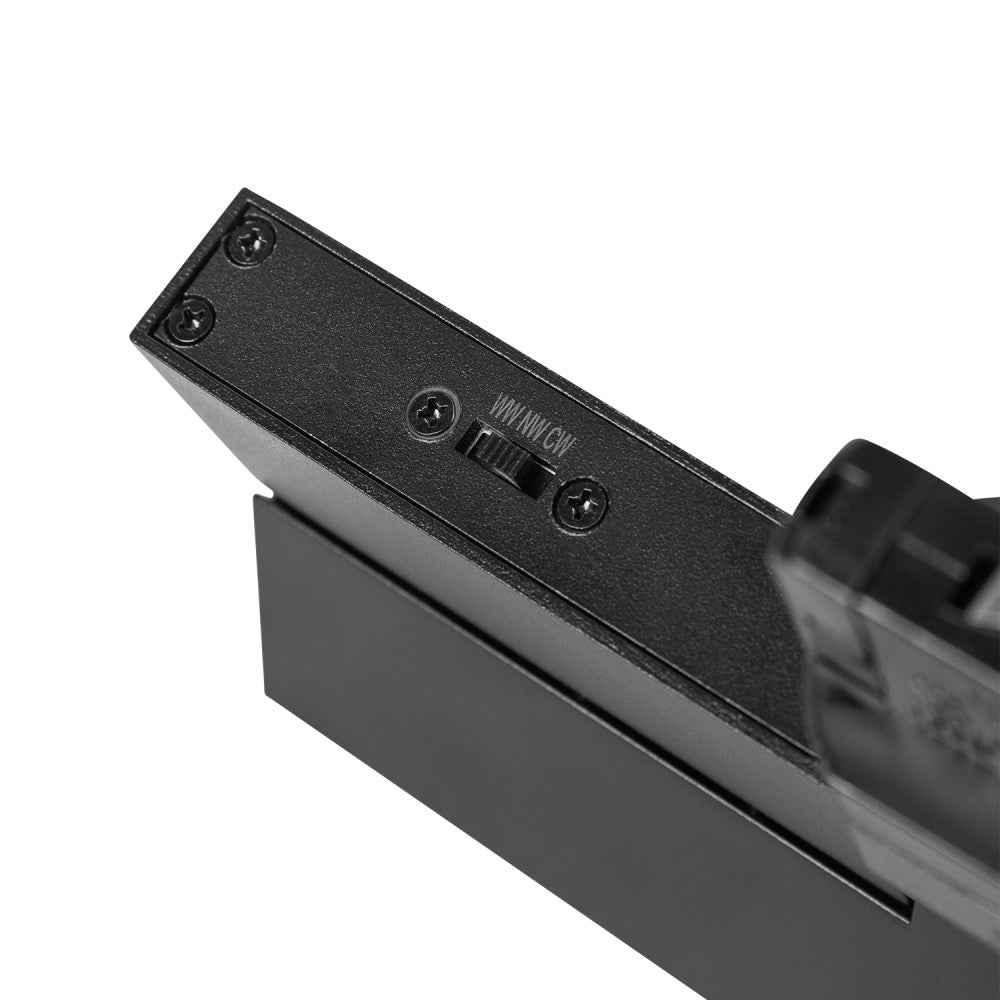 Epistar 5054 12W 1200Lm CCT (tom de luz regulável) TRIAC Luminária de trilho linear LED trifásica [1916-TL-12W-3F-CCT]