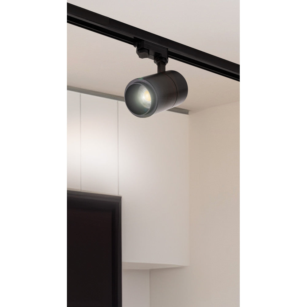 Refletor de trilho LED multiângulo 30W 2700Lm CRI90 3CCT trifásico 40.000H [1916-TRL30W]