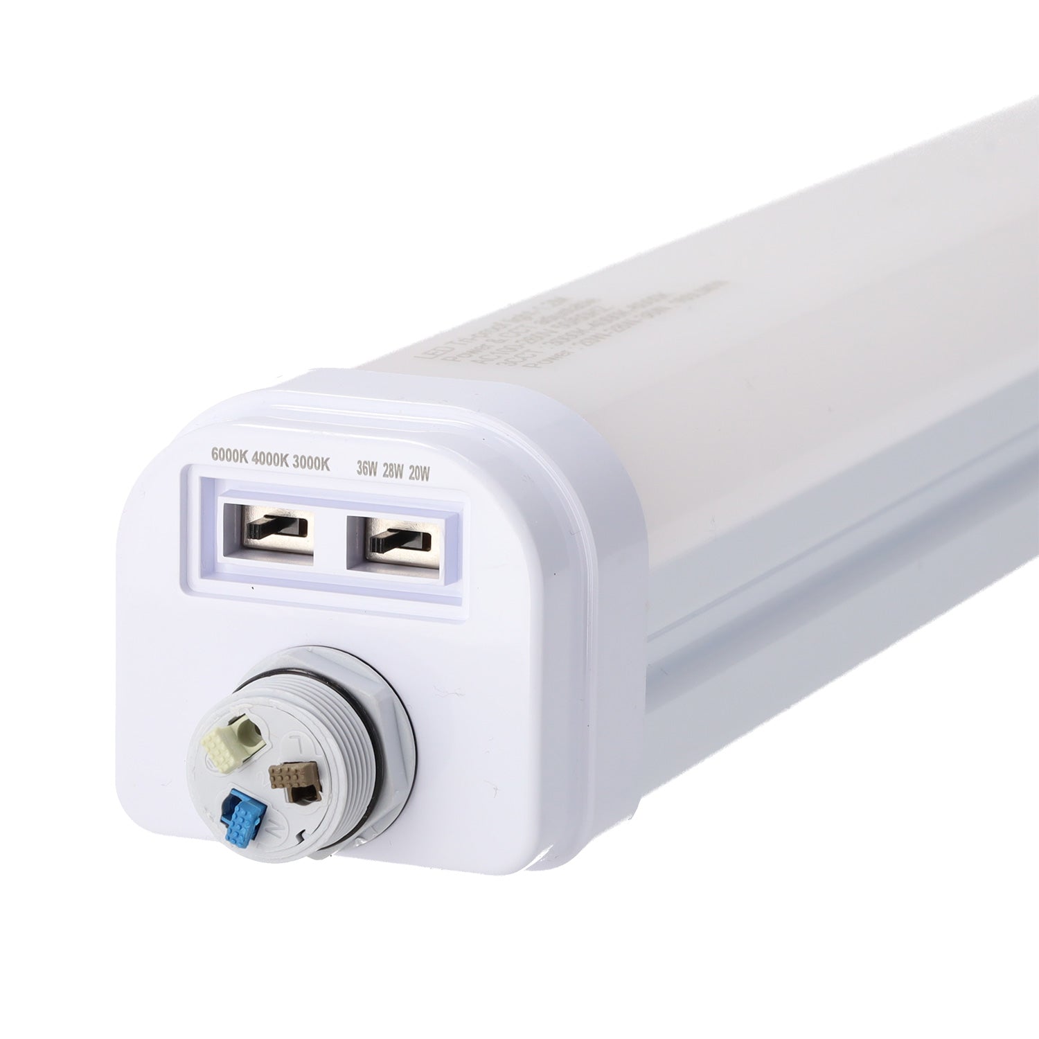 Philips IP66 Linkable Luminária LED à prova d'água 120 cm Potência ajustável (20/28 / 36 W) 160Lm / W CCT Tom de luz ajustável 3