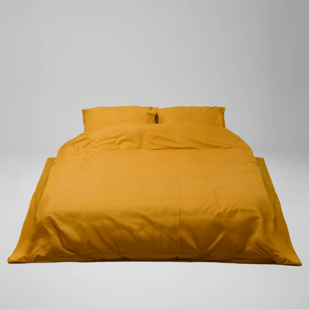 Funda de almohada - Franela (Mostaza)