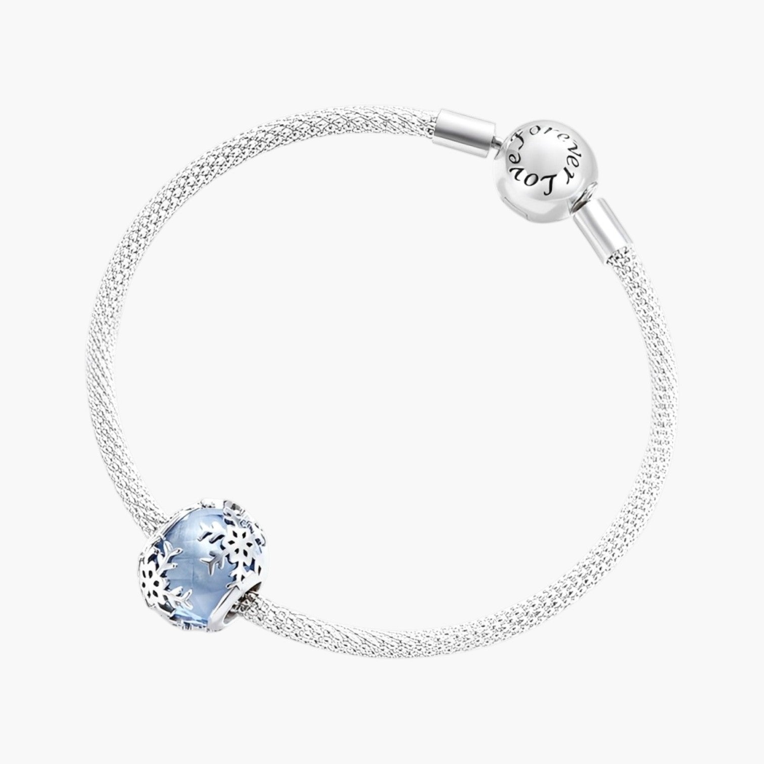 Charm Crystal Snow em Prata de Lei 925