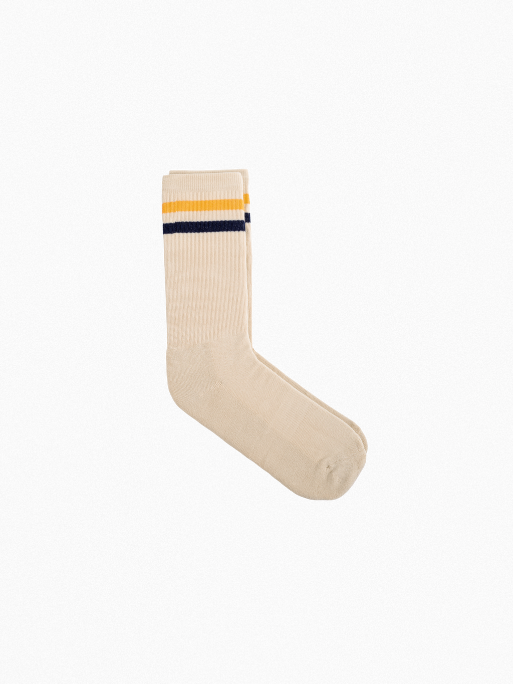Athletic socks  - Vintage - double stripes yellow/blue