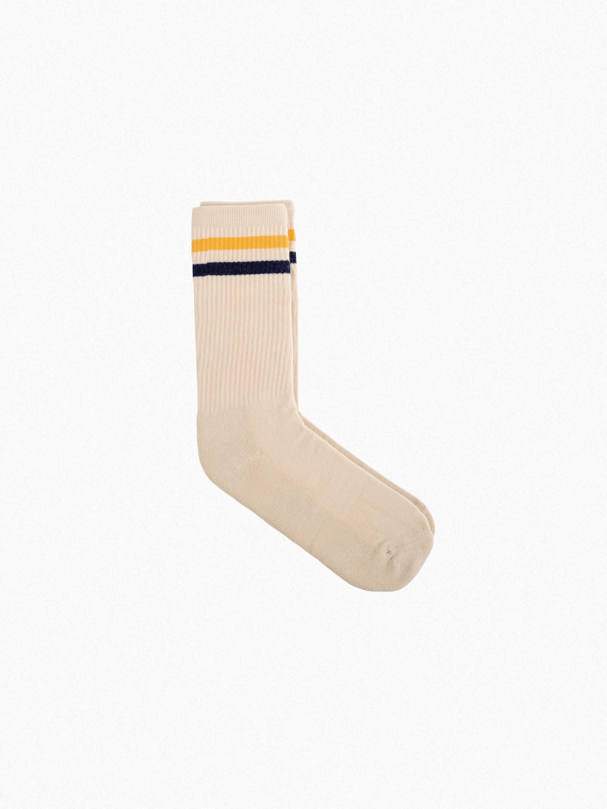 Athletic socks  - Vintage - double stripes yellow/blue