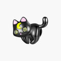 Charm Moon Cat em Prata de Lei 925