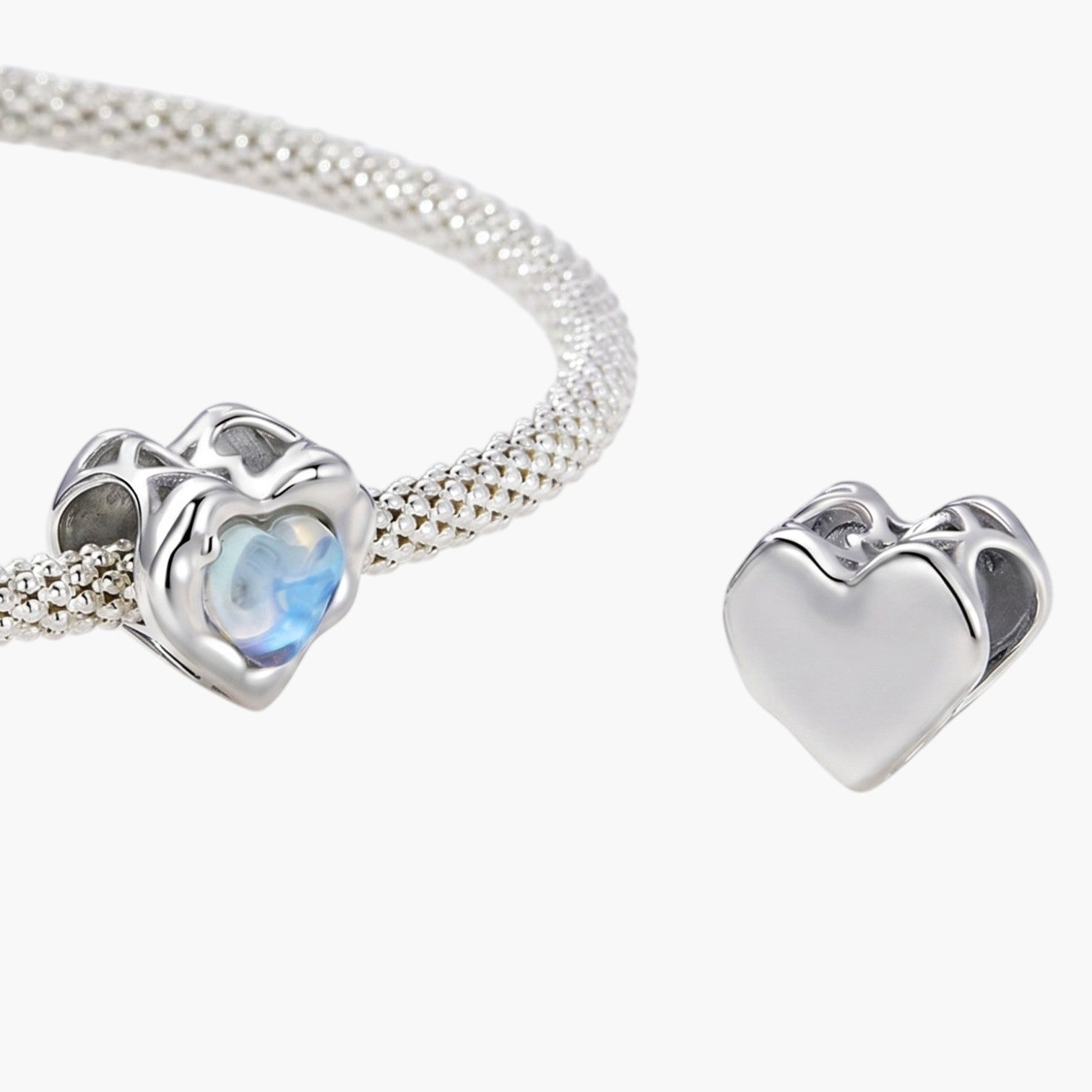 Charm Heart em Prata de Lei 925
