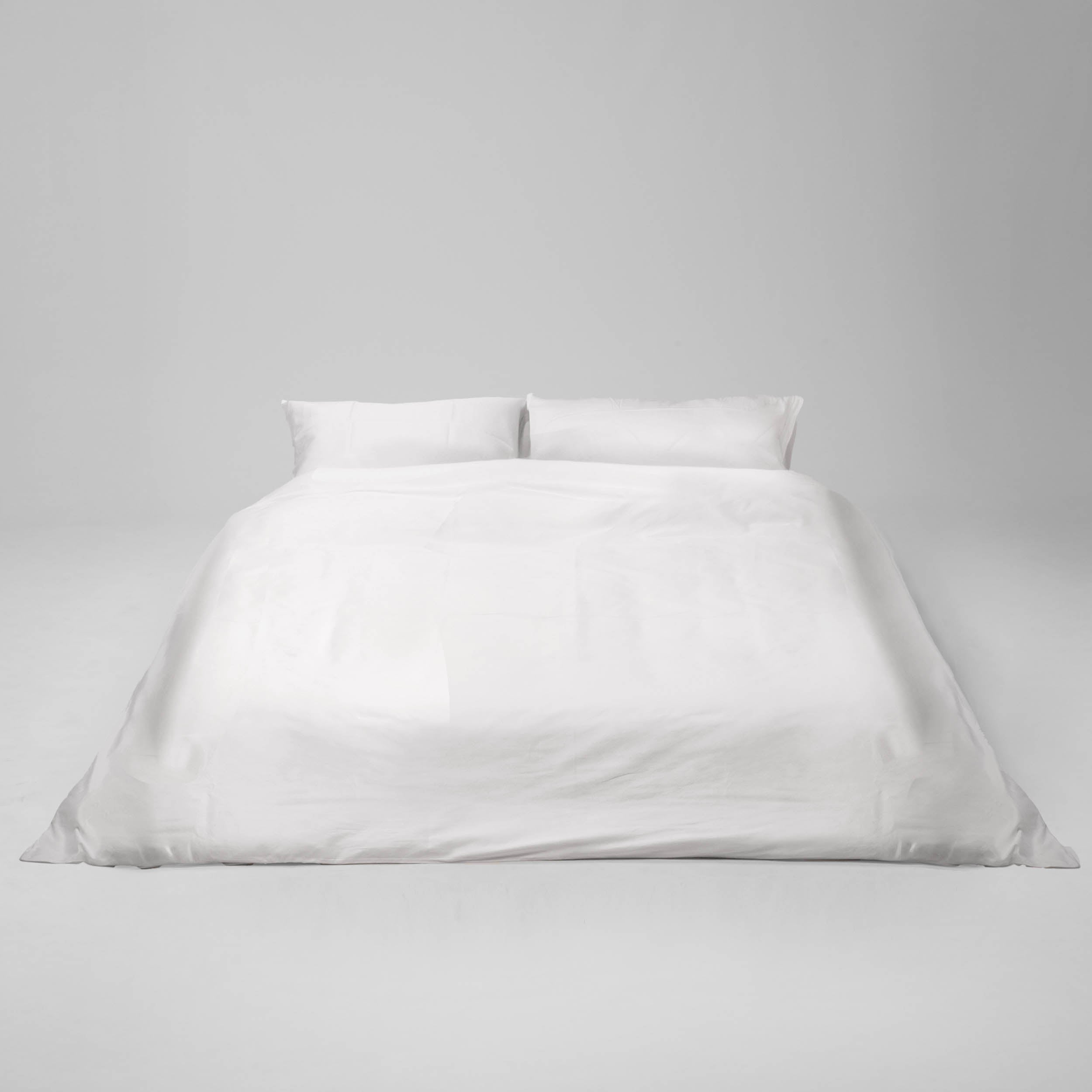 Funda de almohada - percal de 200 hilos (Blanco)
