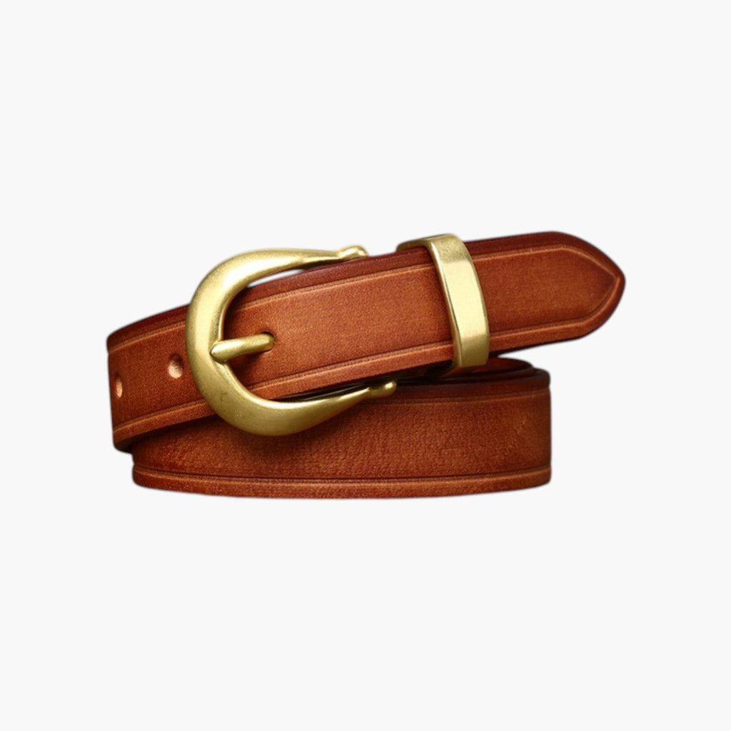 Cinturón retro de cuero genuino para mujer
