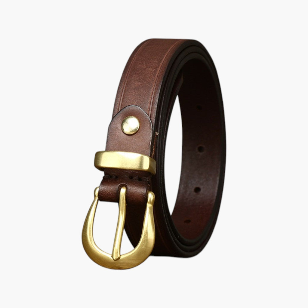 Cinturón retro de cuero genuino para mujer