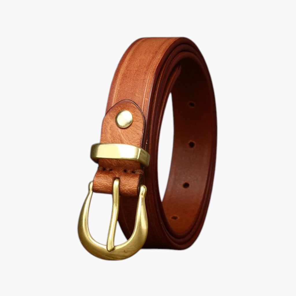 Cinturón retro de cuero genuino para mujer