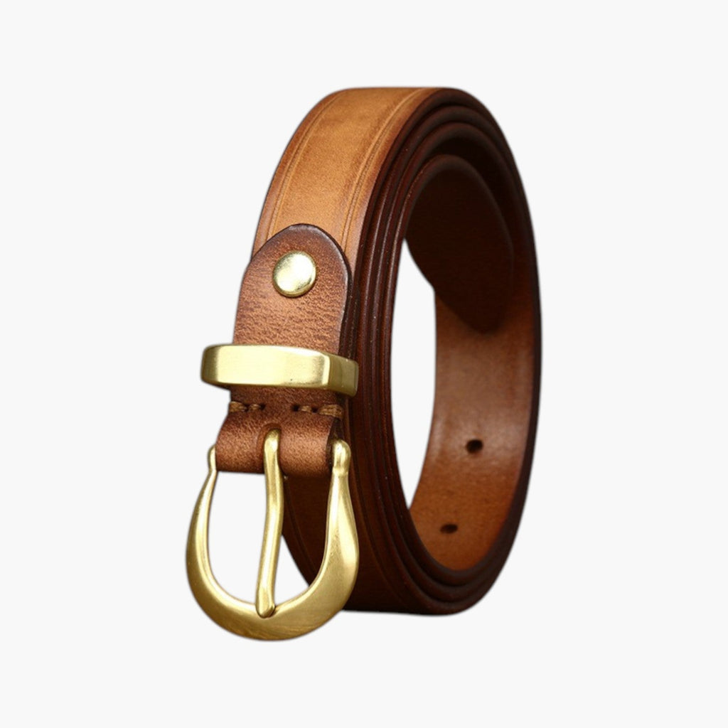 Cinturón retro de cuero genuino para mujer