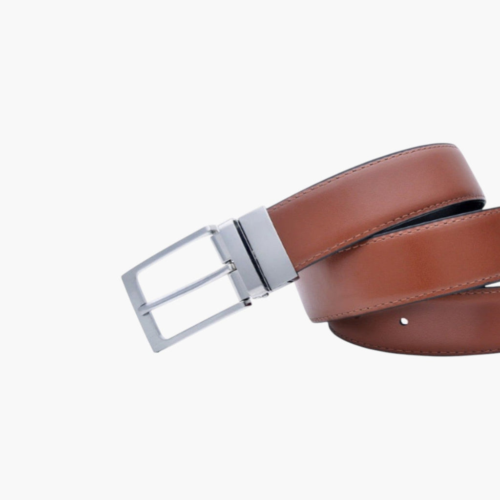 Cinturón de Piel Genuina Reversible para Hombre
