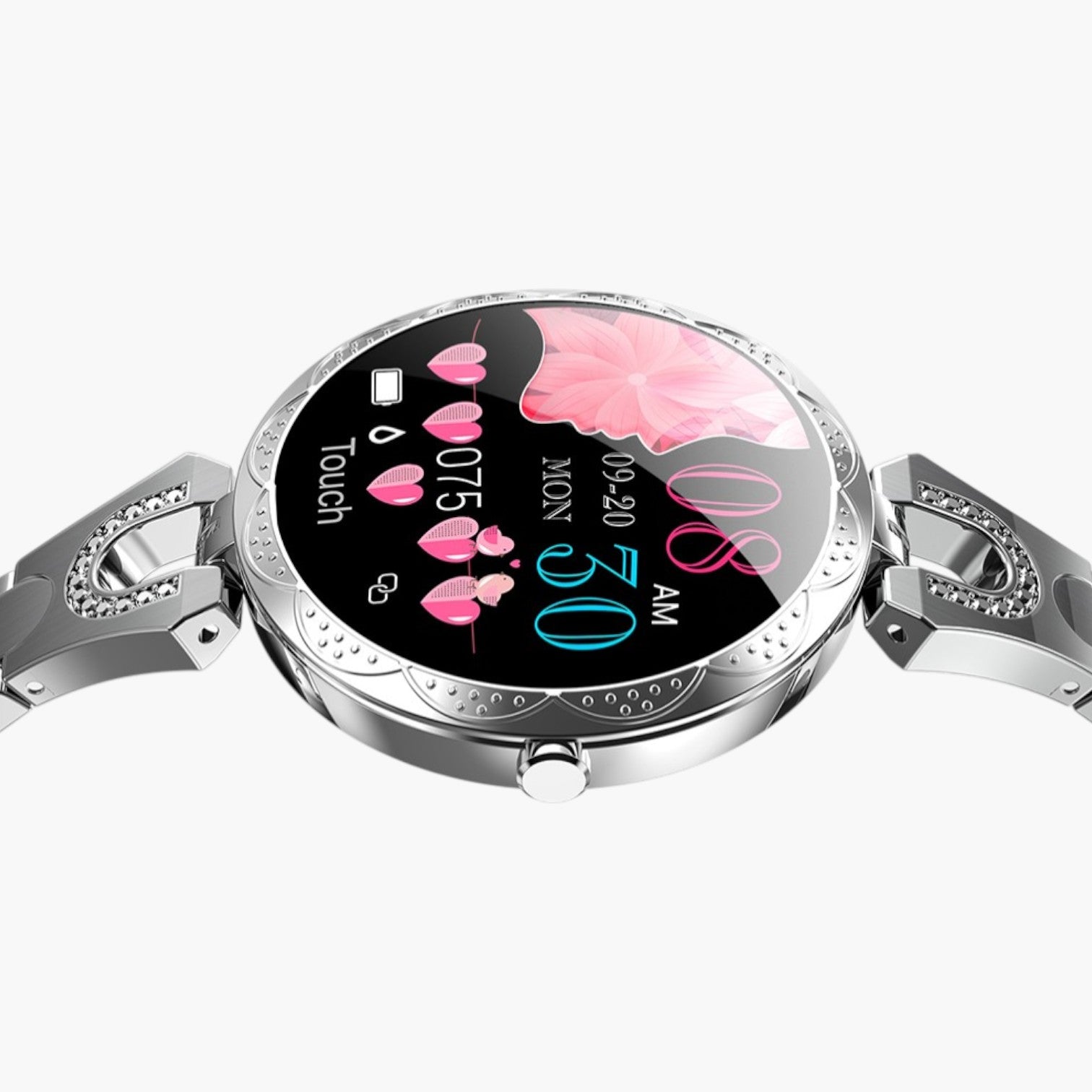 Smartwatch Feminino Elegante com Monitorização de Saúde