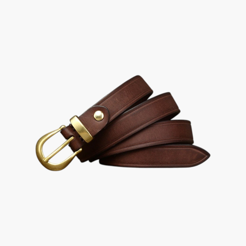 Cinturón retro de cuero genuino para mujer