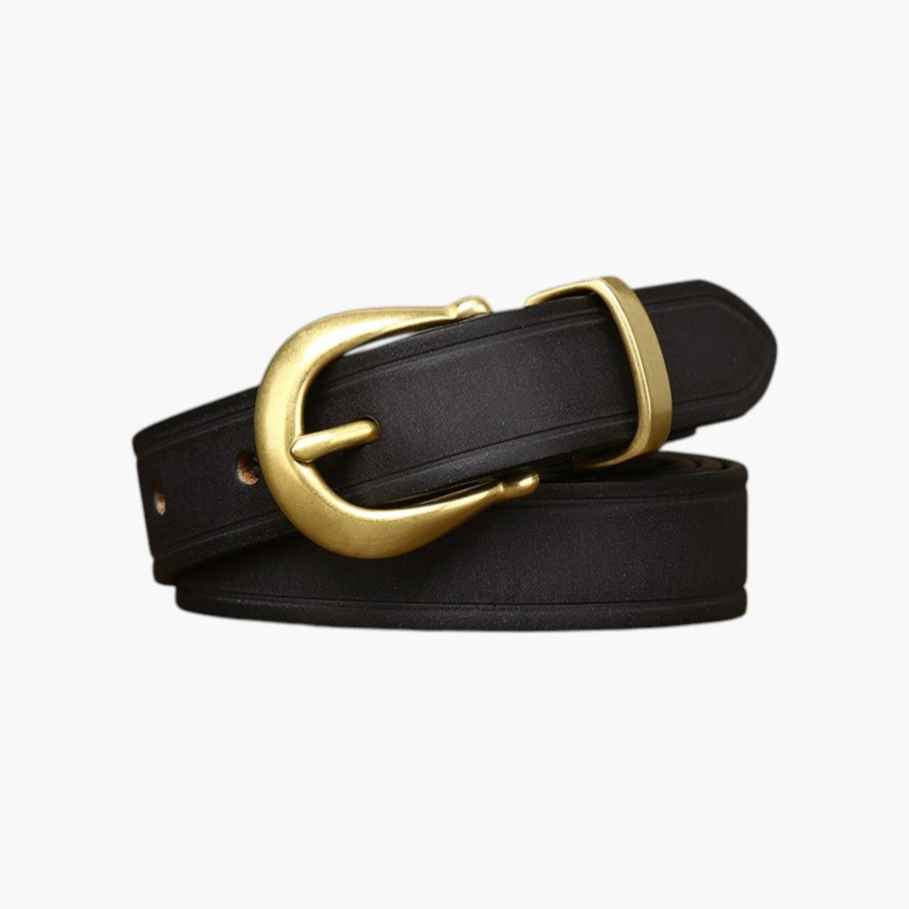 Cinturón retro de cuero genuino para mujer