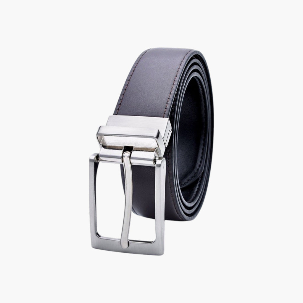 Cinturón de Piel Genuina Reversible para Hombre